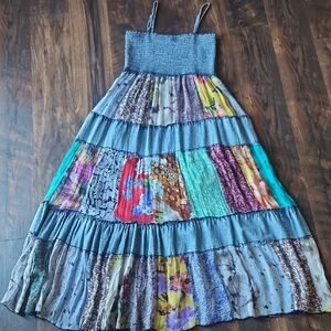 Young Threads Patchwork Maxi Dress